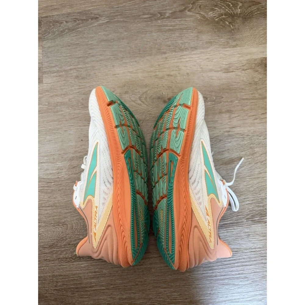 Altra Torin 6 Women’s White Orange Teal Wide Toe Box Sneakers Size 8.5